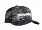 Preview: Trucker Cap Camouflage/Logo weiß, runder Schirm