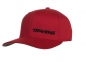 Preview: Flex Cap rot/Logo schwarz, runder Schirm S/M