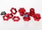 Preview: Radmitnehmer und Muttern 17mm rot