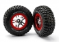 Preview: BFGoodrich T/A KM2 S1 Reifen auf Felgen satin/rot vorne (2)
