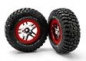 Preview: BFGoodrich T/A KM2 S1 Reifen auf Felgen satin/rot vorne (2)