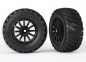 Preview: Tires & wheels, assembled, glued (black wheels, gravel patte