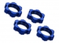 Preview: Radmuttern verzahnt Aluminium blau 17mm (4)
