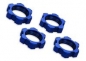 Preview: Radmuttern verzahnt Aluminium blau 17mm (4)