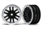 Preview: TRX-4 Felge 1.9 schwarz, Beadlock satin-chrom (2)