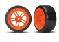 Preview: Reifen auf Felgen verklebt Split-Spoke Felge orange hinten