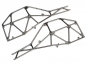 Preview: Rohrrahmen-Chassis Seiten-Teile l&r satin schwarz chrome