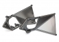 Preview: Querlenker-Halter oben vorne satin schwarz-chrom l&r