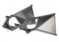 Preview: Querlenker-Halter oben vorne satin schwarz-chrom l&r