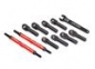 Preview: Vorspurstangen 7075-T6 Alu rot 144mm mit Kugelpfannen