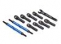 Preview: Vorspurstangen 7075-T6 Alu blau 144mm mit Kugelpfannen