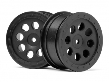 St-8 Wheel Black (0Mm Offset/2Pcs)