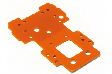 Untere Bulkhead Platte 2.5mm (Orange/Savage X)