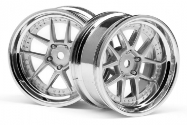 Dy-Champion 26Mm Wheel (Chrome/Silver/6Mm Os/2Pcs)