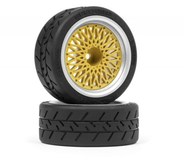 BBS RS Wheels Silver/Gold 26mm (6mm Offset)