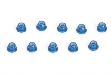 M3 Mutter mit Flansch blau (10Stk.) - S8 Team