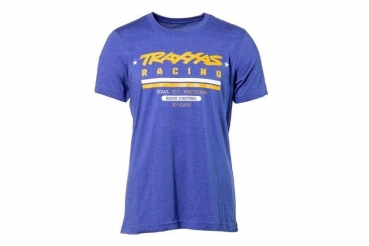 T-Shirt heideblau/Traxxas 30 Jahre Logo gelb L