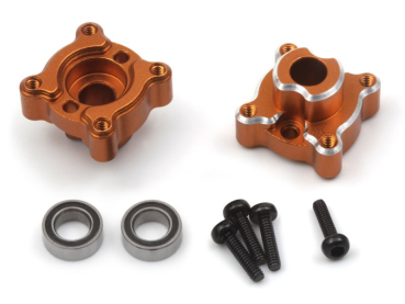 Aluminum Rear Hub Set (Orange/2pcs)