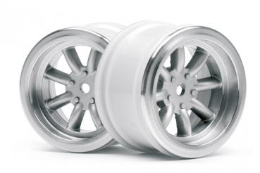 Vintage 8 Spoke Wheel 31Mm Matte Chrome 6Mm Offset