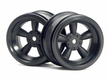 Vintage 5 Spoke Wheel 31Mm (Wide) Black 6Mm Offset
