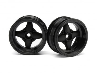 Mx60 4 Spoke Wheel Black (6Mm Offset/2Pcs)