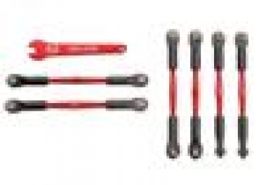 L/R Gewindestange 58mm Alu rot