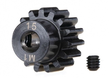 Zahnrad, 15-T Ritzel (1.0 Modul) 5mm Welle extra-hart