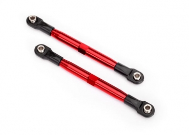 L/R Gewindestange Camber 87mm vo/hi Alurohr rot eloxiert