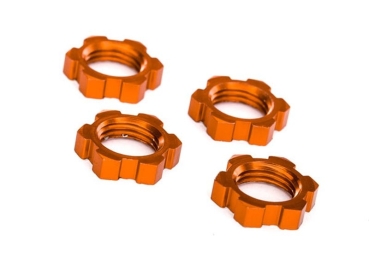 Radmuttern verzahnt Aluminium orange 17mm (4)