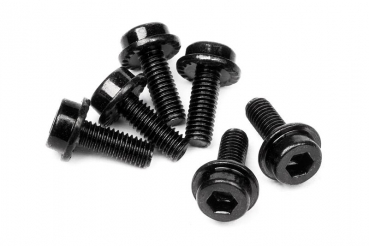 Flanged Cap Head Screw M3X8Mm (6Pcs)