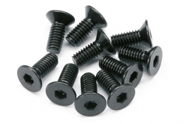 Flat Head Screw M4X10Mm (Hex Socket/10Pcs)