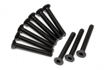 Flat Head Screw M3X24Mm (Hex Socket/10Pcs)