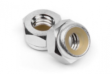 Aluminum Lock Nut M4 (Silver/10Pcs)