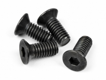 Flat Head Screw M4X10Mm (Hex Socket/Thin Type/4Pc)