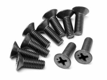 Flat Head Screw M4X12Mm (6Pcs)