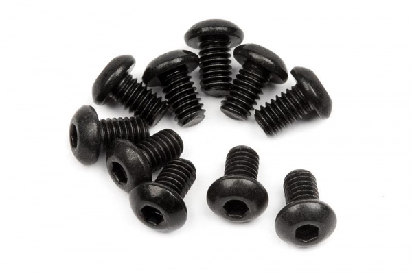 Button Head Screw M2.5X4Mm (Hex Socket/10Pcs)