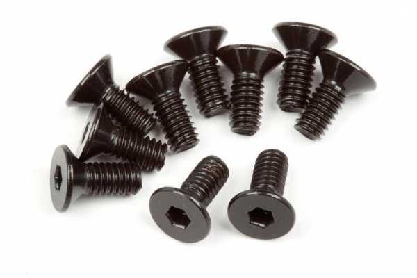 Flat Head Screw M2.5X6Mm (Hex Socket/10Pcs)