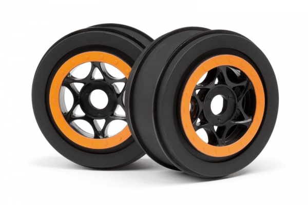 Ah-64 Wheel Black/Orange (42X83Mm/2Pcs)