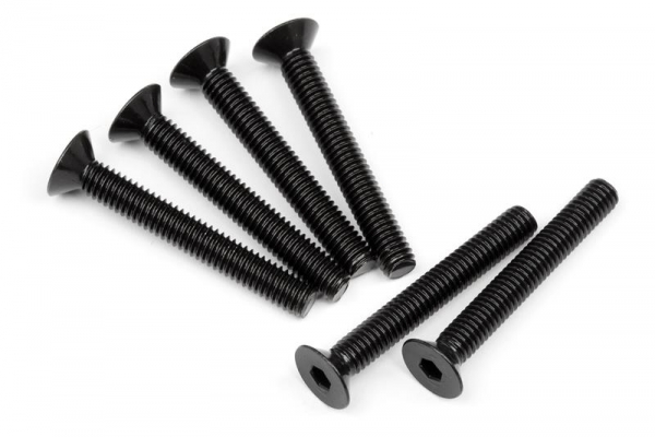 Flat Head Screw M4X30Mm (Hex Socket/6Pcs)