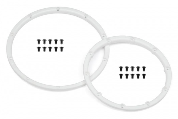 Wheel Bead Lock Rings (White/For 2 Wheels)