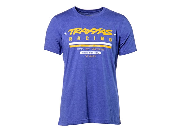 T-Shirt heideblau/Traxxas 30 Jahre Logo gelb S