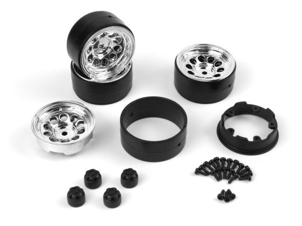 CS-10 Beadlock Wheel 1.2in (Chrome/4pcs)