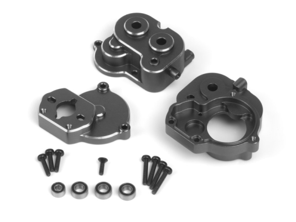 Aluminum Center Gear Box Set (Gunmetal) Aluminum Center Gear Box Set (Gunmetal)