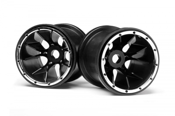 Black Wheels 2 Pcs (Blackout MT)