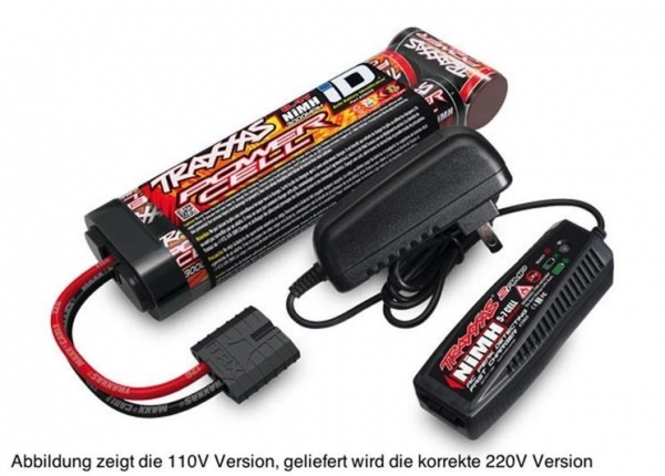 AC-Lader 230V & NiMH 7-Zellen Stick 3000mAh 8,4V Set