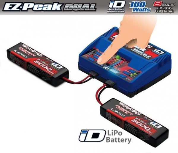 EZ-Peak Dual Schnell-Lader 2x4A & 2x LiPo 5000mAh 3s 25C Set