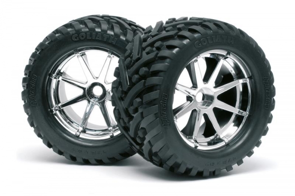 Mounted Goliath Tire 178X97Mm On Blast Wheel Crm