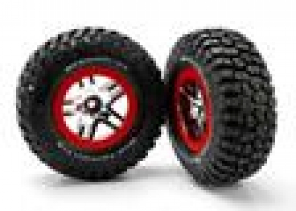 BFGoodrich T/A KM2 S1 Reifen auf Felgen satin/rot vorne (2)