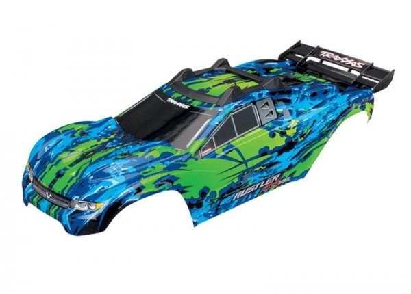 Karo Rustler 4X4 VXL grün +Decals mit Karohalterung