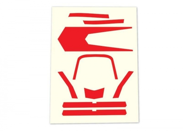 Decals, High Visibility, rot